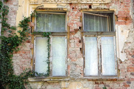 Destroyed house as war aftermath. The Croatian War of Independence was fought from 1991 to 1995 in Lipik, Croatia on May 07, 2015のeditorial素材