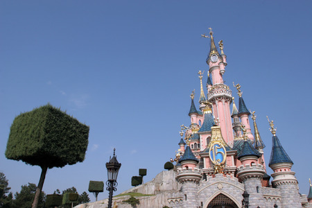 Sleeping Beauty's Castle in the Disneyland, Paris on April 12, 2007.のeditorial素材