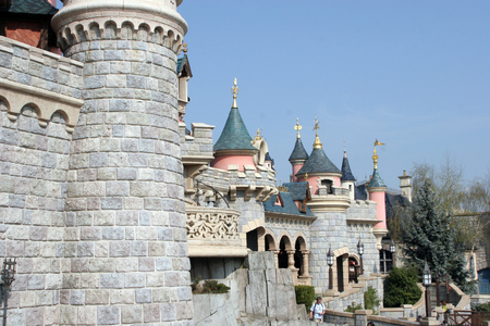 Sleeping Beauty's Castle in the Disneyland, Parisのeditorial素材