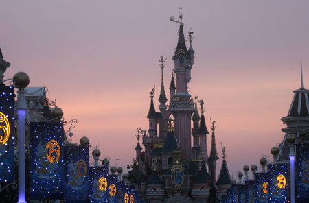 Sleeping Beauty's Castle in the Disneyland, Parisのeditorial素材