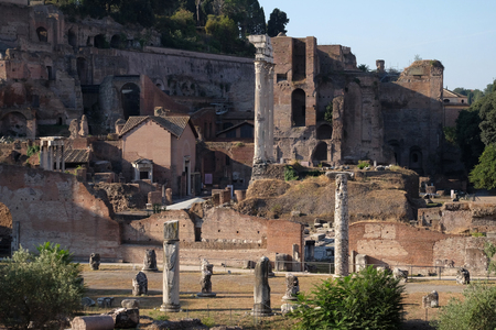 Ancient Roman Forum, UNESCO World Heritage Site, Rome, Lazio, Italyの写真素材