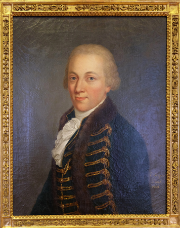 Portrait of Juraj Draskovic, oil on canvas, painted by an unknown artist, exhibited in Museum of Arts and Crafts, Zagrebのeditorial素材