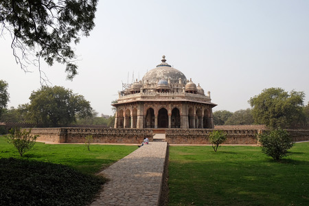 Isa Khan tomb, Humayun's tomb complex, Delhi, Indiaのeditorial素材