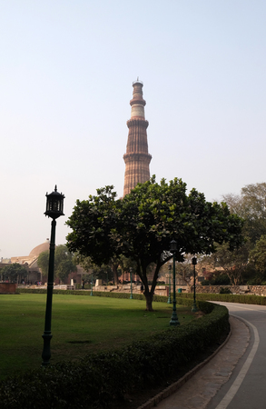 Qutub Minar Tower, Delhi, Indiaのeditorial素材