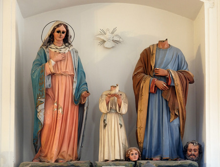 Holy Family, figures were ravaged on January 13th,1992, by the Serbian-Montenegrin invaders having...