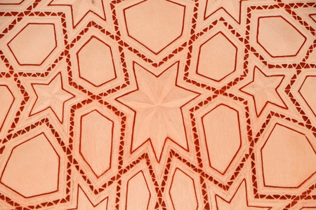 Architecture detail inside the Humayun's Tomb, built by Hamida Banu Begun in 1565-72, Delhi, Indiaのeditorial素材