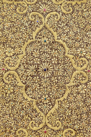 Carpet from wool and silk of classical design, Delhi, Indiaの写真素材