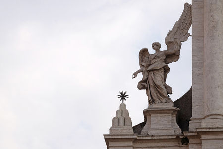 Angel on the portal of Sant Andrea della Valle Church in Rome, Italyのeditorial素材