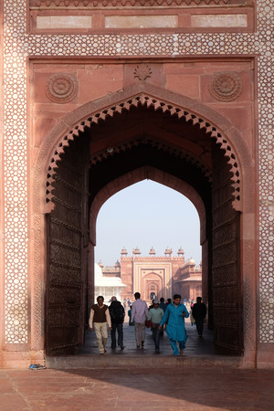 Historical city constructed by Mughal emperor Akbar in Fatehpur Sikri, Uttar Pradesh, India on February, 15, 2016.のeditorial素材