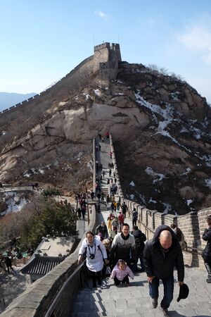 The Great Wall of China in Badaling, Chinaのeditorial素材