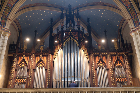 Pipe organ in Zagreb cathedralのeditorial素材