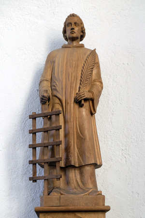 Saint Lawrence of Rome, Saint Lawrence church in Kleinostheim, Germanyのeditorial素材