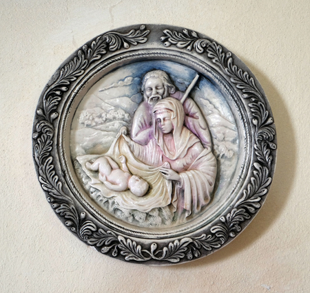 Birth of Jesus, chapel Amorsbrunn in Amorbach, Forest of Odes Bavaria, Germanyのeditorial素材