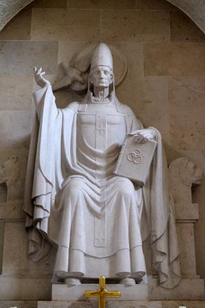 Pope Saint Gregory I, altar in Munsterschwarzach Abbey, Benedictine monastery, Germanyのeditorial素材