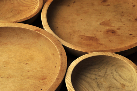 Wooden bowlsの写真素材