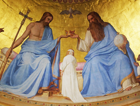 The Holy Trinity crowns the Virgin Mary, Notre Dame de Lorette in Paris, Franceのeditorial素材
