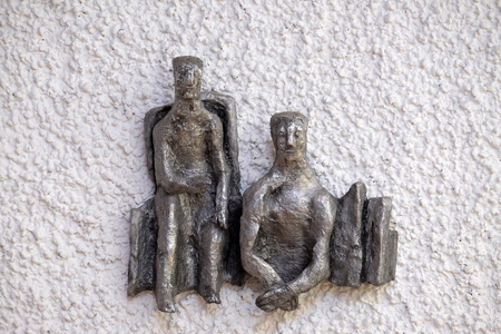 Way of the Cross created by Maria Munz-Natterer in the Appearance of the Lord church in Munchen Blumenau, Germanyのeditorial素材