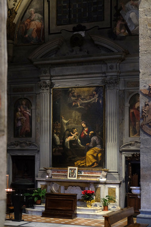 Altar in Church Santa Maria Maggiore in Florence, Tuscany, Italyのeditorial素材