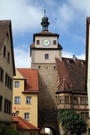 Rothenburg ob der Tauber medieval town in Bavaria, Germanyのeditorial素材