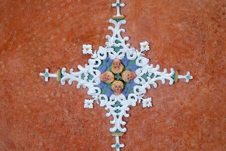 Ceiling decoration in the Saint Martin church in Unteressendorf, Germany