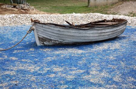 Old boat on the shore