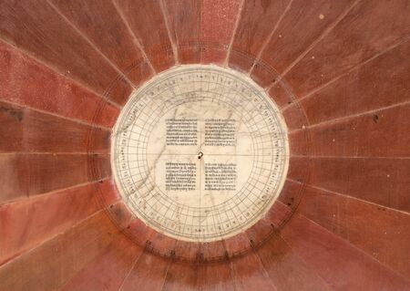 Narivalaya Yantra, Sundial in Jantar Mantar, ancient observatory. Jaipur, Rajasthan, India
