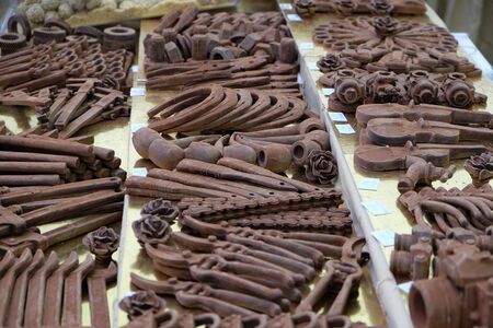 Chocolate products exhibited at the chocolate fair in Zagreb