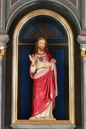 Sacred Heart of Jesus, altar in the church of St. John the Baptist in Sveti Ivan Zabno, Croatia