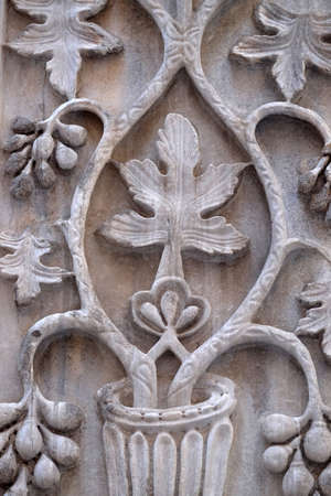 Medieval relief from Doge's Palace capital in Saint Mark Square, Venice, Italyのeditorial素材