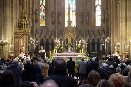 Easter Mass at the Cathedral of the Assumption of Virgin Mary in Zagreb