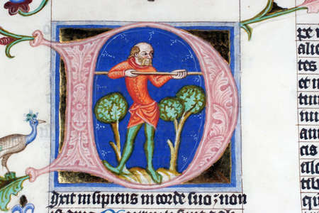 Close up of old Holy Bible book