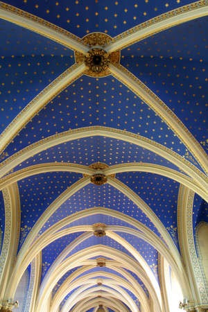 Ceiling of Saint Francis of Assisi church in Zagreb, Croatiaのeditorial素材