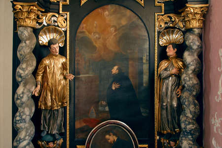 Altar of Saint Francis Borgia in the Church of Saint Catherine of Alexandria in Zagreb, Croatia