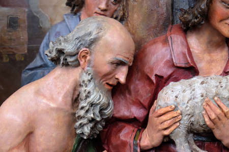 Adoration of the Shepherds, Nativity Scene, altarpiece in the church of Saint Matthew in Stitar,...