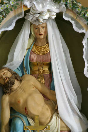 Our Lady of Sorrows, Parish Church of the Holy Name of Mary in Kamanje, Croatiaのeditorial素材