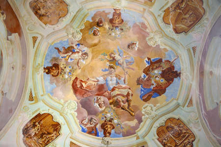 Saint George, fresco in Chapel of Saint George in Purga Lepoglavska, Croatia