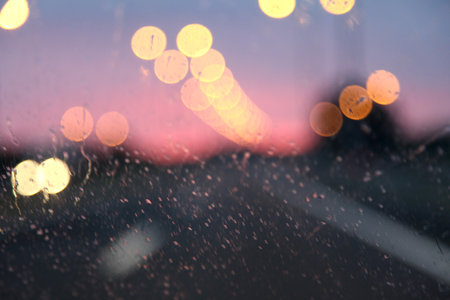 Lights on the highwayの写真素材