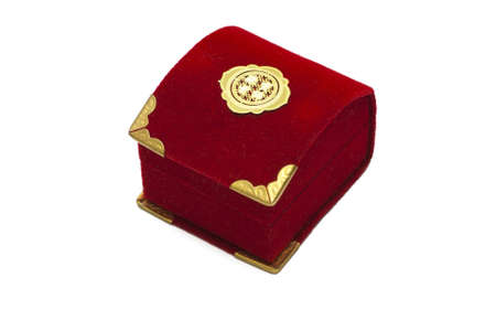 Box for jewelry on a white background.