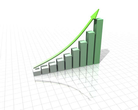Increase: the income, production, the capital, the population, the prices, discounts, sales, purchases etc.の写真素材