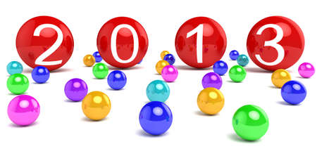 New Year 2013 on colored areas.の写真素材