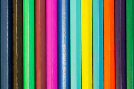 Background from colored pencils  Close-up の写真素材