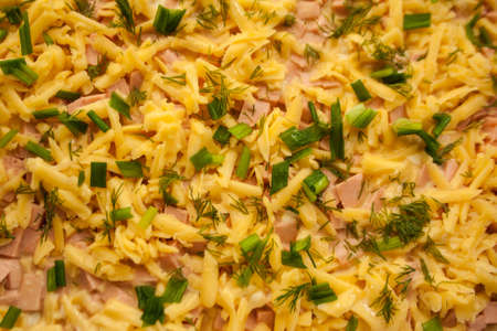 Photo of pizza. Photography can be use as texture.の写真素材