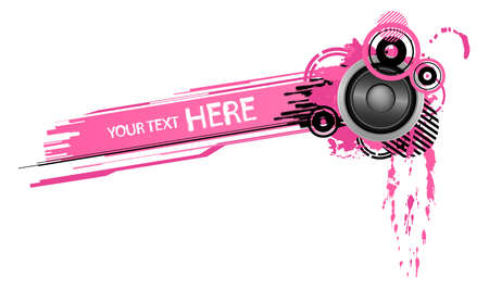 Emo grunge speaker design with copy spaceのイラスト素材
