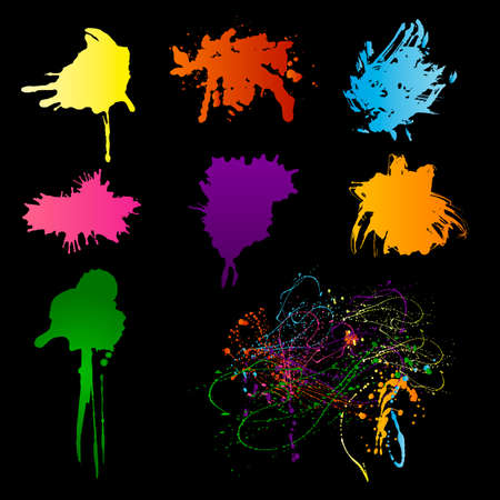 Grunge spectrum blots with copy spaceのイラスト素材