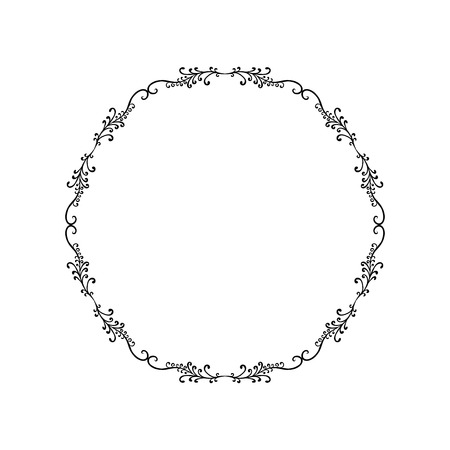Ornamental circle frameのイラスト素材