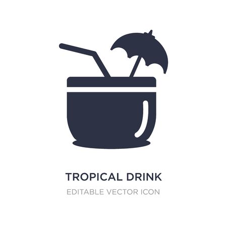 tropical drink icon on white background. Simple element illustration from Food concept. tropical drink icon symbol design.のイラスト素材
