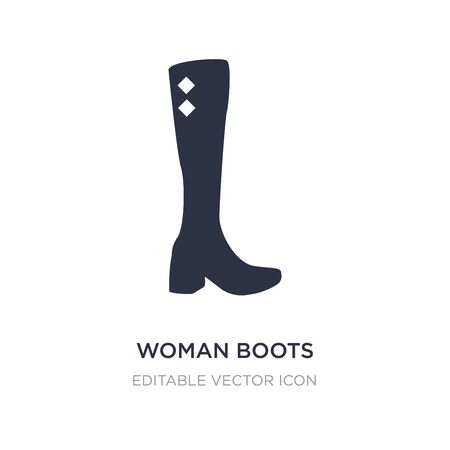 woman boots icon on white background. Simple element illustration from Fashion concept. woman boots icon symbol design.のイラスト素材