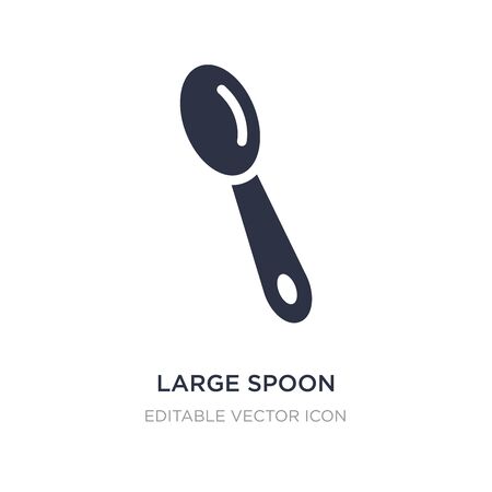 large spoon icon on white background. Simple element illustration from Tools and utensils concept. large spoon icon symbol design.のイラスト素材
