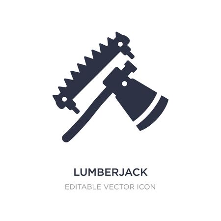 lumberjack icon on white background. Simple element illustration from General concept. lumberjack icon symbol design.のイラスト素材
