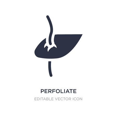 perfoliate icon on white background. Simple element illustration from Nature concept. perfoliate icon symbol design.のイラスト素材
